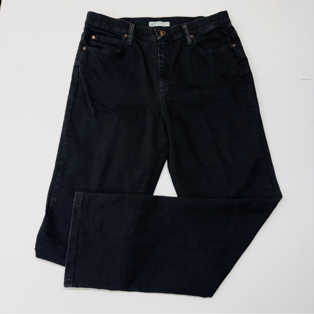 Lee Women’s Relaxed Fit Black Jeans Size 12 Medium